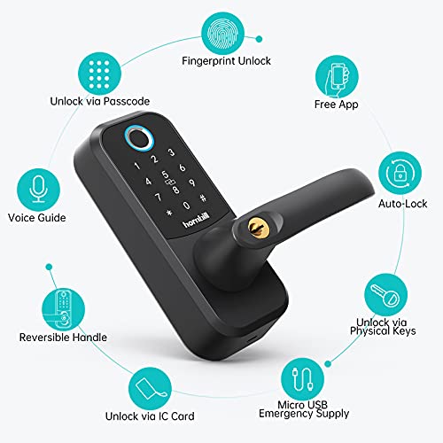 Hornbill Fingerprint Smart Lock Lever Door Handle thumb #1