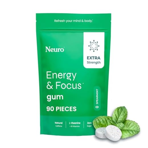 Neuro Energy Caffeine Gum, 90 Pieces