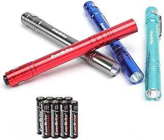 EverBrite 4-pack LED Penlight - Pocket Pen Flashlight with Batteries Included for Hurricane