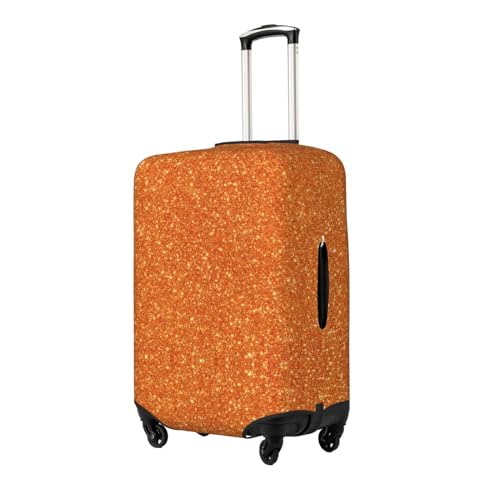 Orange Glitter Luggage Cover Protector Anti-Scratch Washable Fits 18-32 Inch Luggage-Small2