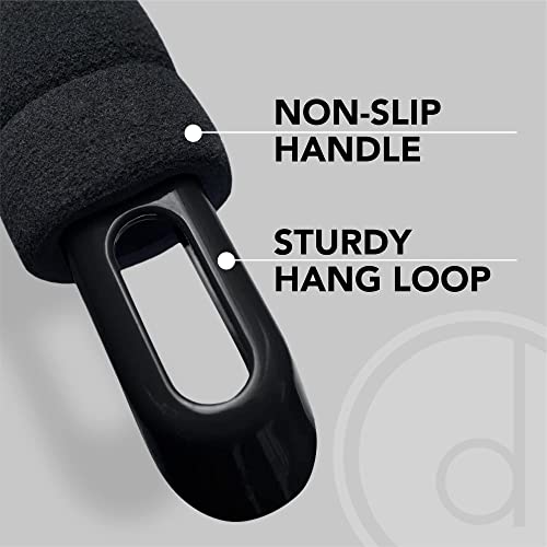 Squeegee For Shower Door, Car Windshield, And Glass Window - 2 Extra Silicone Replacement Blades - Foam Handle - Black #TOP6