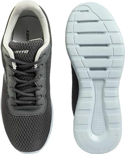 Image of Lotto Men Sconto Dk Lt Grey Running Shoes-9 UK (43 EU) (10 US) (AE5354-222)