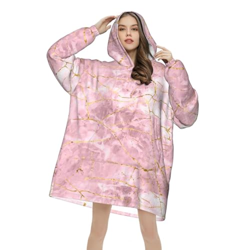 Sweat à capuche couverture flanelle haut de gamme marbré - 4