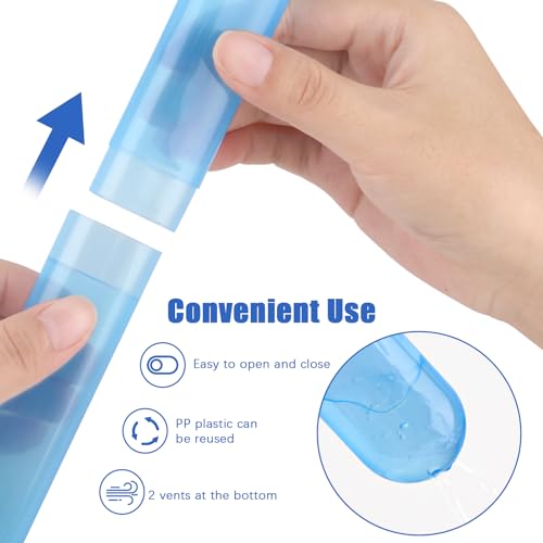 Eaezerav 001 6 Pack Travel Toothbrush Case, Breathable Portable Toothbrush Holder, Plastic Toothbrush Cover Container thumb #3