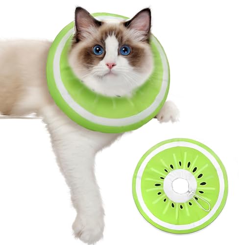 Dryxog Collare Protettivo Gatto, Collare Elisabettiano Gatto, Cat Recovery Collar, Comodo Collari Regolabile per Recupero Animali Domestici Protettivo per Dopo Chirurgia Anti-Morso (Taglia L)