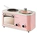 Électrique 3 en 1 Ménage Petit Déjeuner Machine Mini Pain Grille-Pain Four Omelette Poêle à Frire Marmite Chaudière Cuiseur Vapeur (A)