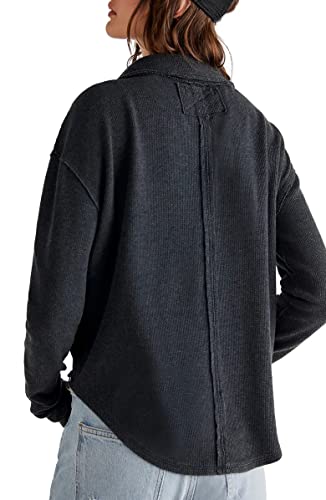 Free People Anakin Thermal Black Xs (Women's 0-2) #TOP1