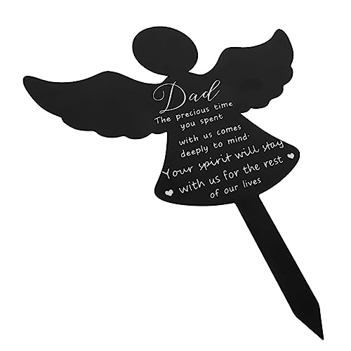POPETPOP Estaca Angel Acrílica Cementerio Decoración Tomba Estaca Angel Conmemorativa