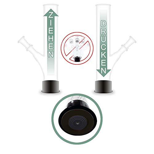 GHODT Glasbong OTT-O mit Saugnapf | sturzhemmende Bong | Bong aus Glas die Nicht umfällt | 35cm 40mm 14.5 – Bild 3