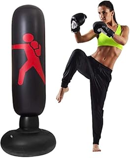 MuscleForge Inflatable standing punching bag 160 cm with a pump included in the set, wide base filled with sand or water
