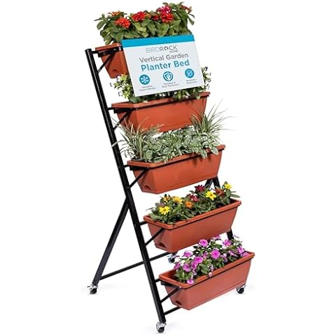 BIRDROCK HOME 5-Tier Vertical Garden Planter Bed Cover