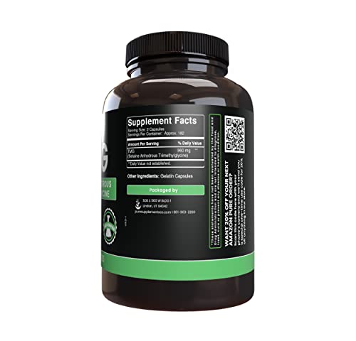 Pure Original Ingredients TMG (365 Capsules) No Magnesium Or Rice Fillers, Always Pure, Lab Verified