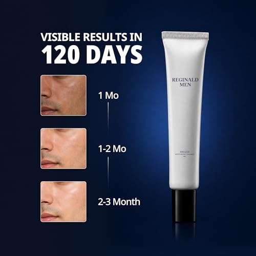 Image of Reginald Men SPF 50+ PA++++ Sunscreen (100g) | In-Vivo Tested | Broad Spectrum UVA /UVB Protection | Brightening & Hydrating | Lightweight, Oil-Free & Non-Sticky | Daily Sun Protection for Men (Pack of 2,50g x 2)