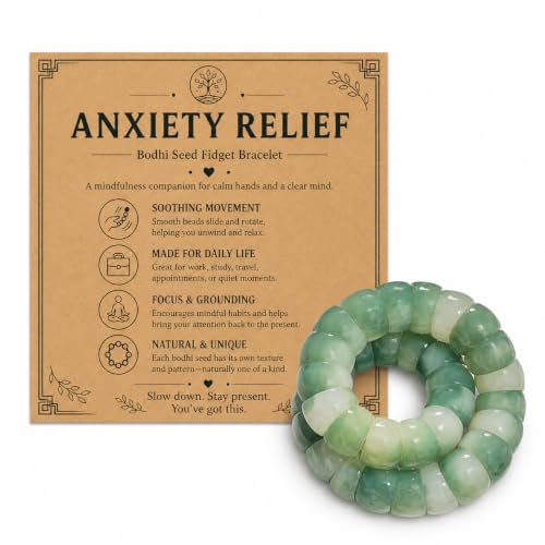 Image of Fidget Bracelet Fidget Adults Anxiety Relief Items Bodhi Beads Jewelry Stretch Sensory Beaded Bracelets for Women Men Christmas Stocking Stuffers