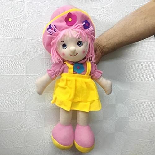 Orlon Saçlı Şapkalı Lahana Bebek Oyuncak Bez Bebek 38 cm Kız Oyuncakları - Görsel 1