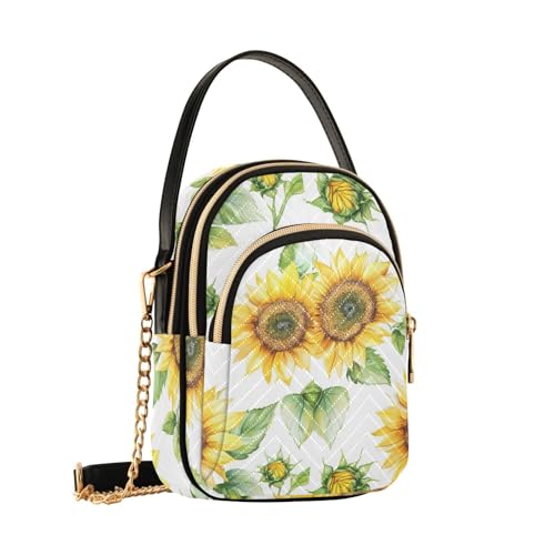 Sac à bandoulière femme tournesol sac à main fille porte-monnaie polyvalent B1855