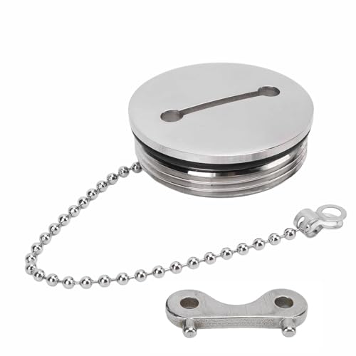 2 Inch Boat Gas Cap,Boat Fuel Stainless Steel Polished Marine Deck Fill for Yachts Caravans Rvs