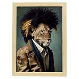 DÉCORATION MURALE AVEC DES PHOTOS ET DES IMPRESSIONS D'ART - Impression d'art murale parfaite pour un cadeau ou pour décorer votre studio ou votre entreprise, ou l'intérieur de votre maison pour votre quotidien ou des occasions spéciales telles que des anniversaires, des remises de diplômes... - Illustrations décoratives d'art réaliste dans un style photographique en couleur. Affiches avec des thèmes amusants sur les animaux. Idéal pour décorer et combiner dans n'importe quelle pièce ou pièce.