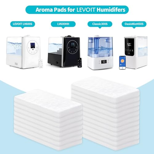 Gazeer 36-Pack Humidifier Aroma Pads,Humidifier Replacement Filters Compatible with LEVOIT LV600S,Classic300S,LV600HH,OasisMist450S,Maintains Fragrance