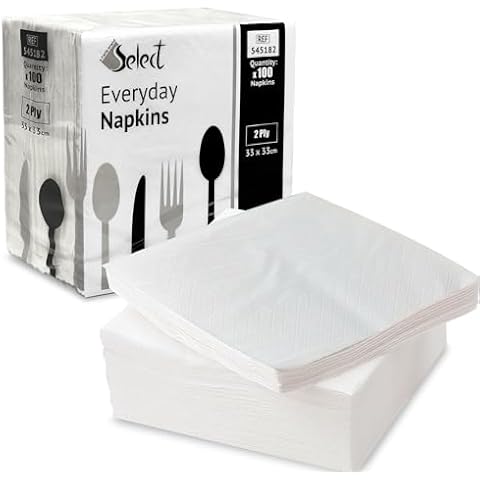 Select 100 Pack 2-Ply Paper Napkins Cover