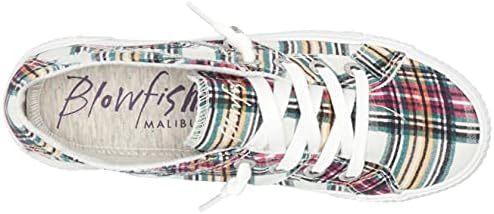 Blowfish Malibu Women's Fruit Sneaker, Cream Ivy League Plaid, 7.5 | Image 4