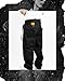 FB County 50/50 Mens Baggy Pants, Black, 34 - Loose Fit, Durable & Soft Poly-Cotton Twill, Wide Leg Pants for Men Streetwear