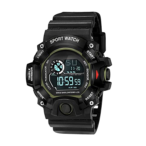 Image of Acnos Digital Sports Watch - Rugged Outdoor Multi-Function Countdown Timer & Alarm (WR30 Water-Resistant)