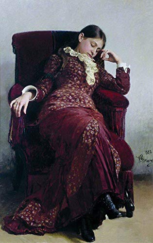 Peinture à l'huile sur toile portrait Vera Repina fait main