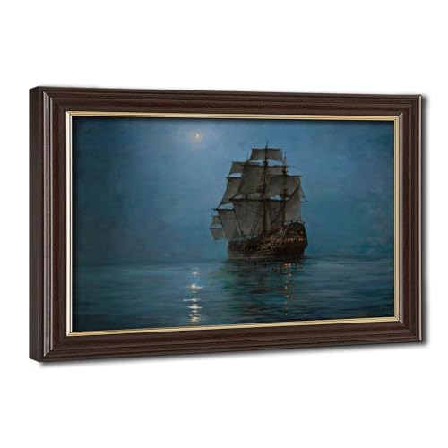 Toile The Crescent Moon Montague Dawson tableau deco pour habiller un mur vide