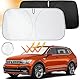 Aonveki Sonnenschutz Auto Frontscheibe Innen, Faltbare Auto Windschutzscheibe Sonnenblende, Auto Sonnenschutz Frontscheibe, Blockiert UV-Strahlen für meisten Autos SUV, 142x80cm