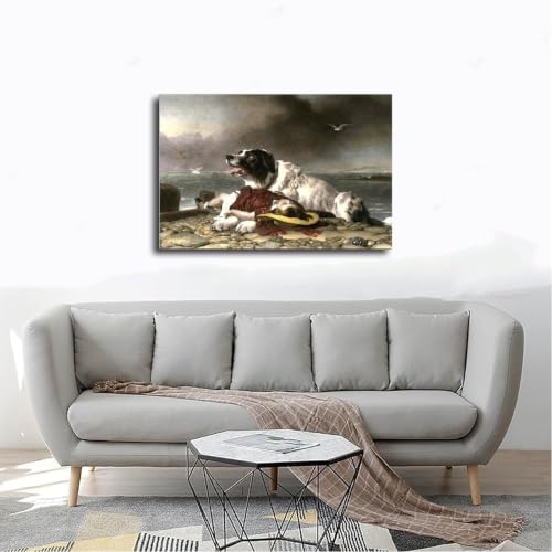 Impression toile Edwin Landseer Saved tableau cadre haut de gamme