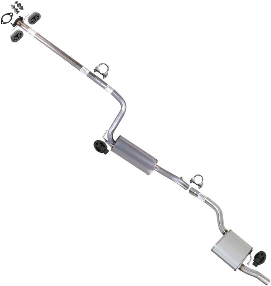 Northeastern Exhaust | Stainless Steel Resonator, Muffler Exhaust System Kit Compatible for Ford Focus 2000-2004 2.0L | Sedan | Free Clamps and Gasket Included | Automotive Replacement Part