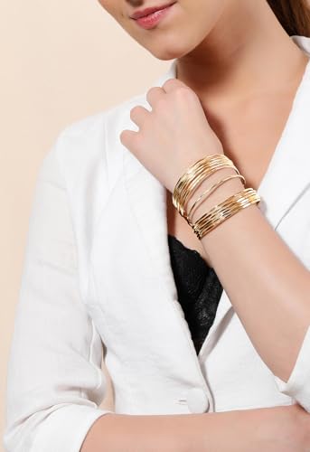 Image of Rubans Cuff Bracelet Stylish Statement Western Jewellery Gift for Women & Girls