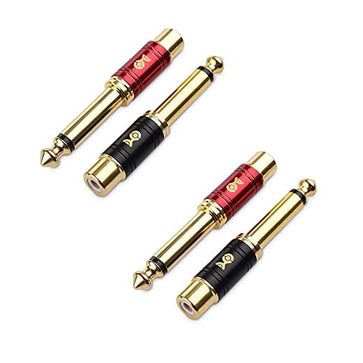 Cable Matters Paquete de 4 adaptadores 1/4 a RCA