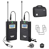 Comica CVM-WM100 - Wireless Microphone System for Cameras, Camcorders, Smartphones, Laptops,...