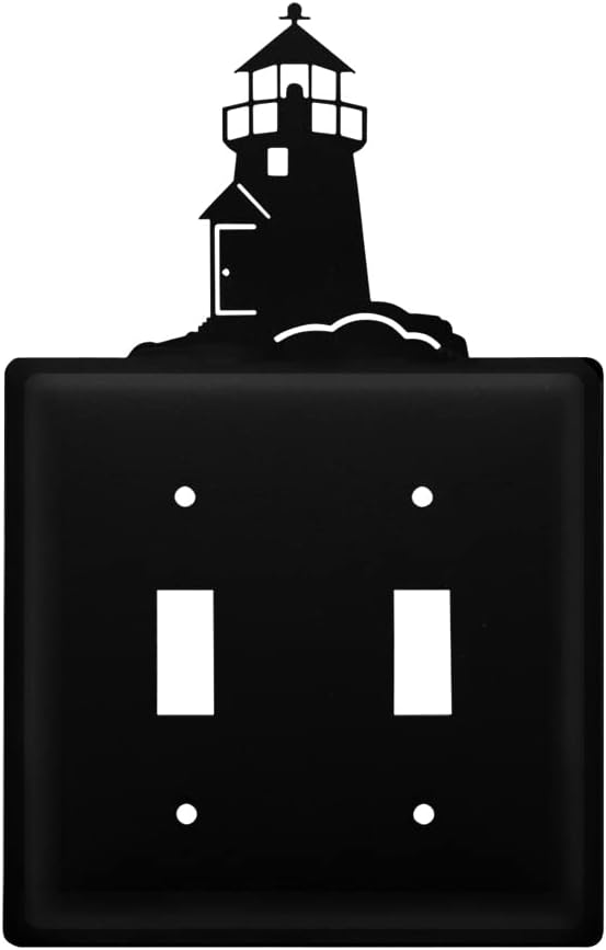 Village Wrought Iron Lighthouse Double Switch Cover