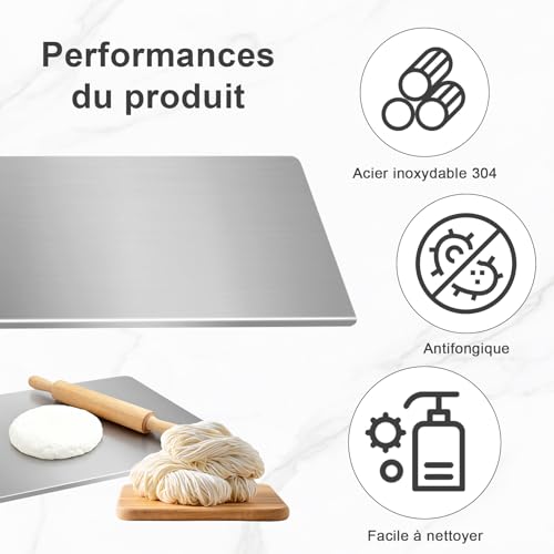 Planche à pétrir en acier inoxydable idéale pour équiper les bars