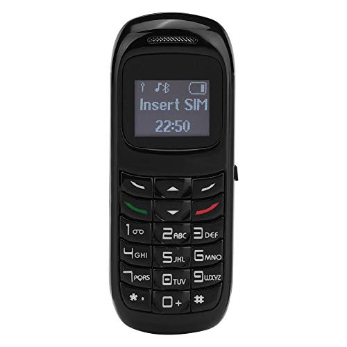 fosa Fosa ミニ携帯電話ブルートゥースダイヤラーイヤホンサポート MP3 / SIMカード低放射イヤーフック(ブラック)