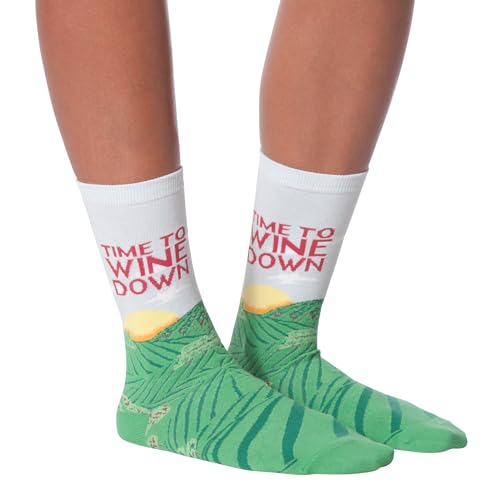 Image of K BELL Women's Fun Happy Hour Crew Socks (1-Pair)