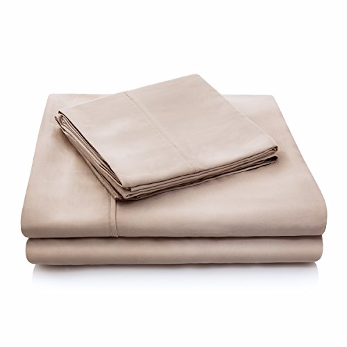Malouf Soft and Eco Friendly Tencel Pillowcase-and-Sheet-Sets, King, Ecru