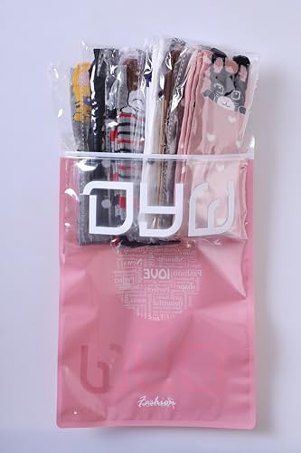 DYW Girls Socks Knee High Socks Cartoon Animal Warm Cotton Stockings 6 Pairs Cat4