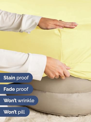 Image of Extra Deep Cal King Fitted Sheet - Single Fitted Sheet Only - Yellow | Easily Fits 18 inch to 24 inch Mattress, Soft, Wrinkle Free, Breathable & Comfy, Extra Deep Pockets Hotel Luxury Fitted Sheet