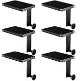 OCTERIC 2 Pcs Christmas Stocking Holders for Mantle Set Weighted Stocking Holder Non-Slip Fireplace Stocking Hangers Iron Christmas Stocking Hooks for Tables Window Fireplace Mantle Decor (Black)