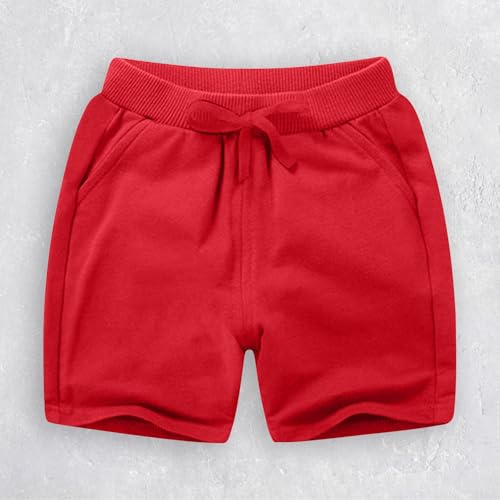 Girls and Toddlers' Pull-On Shorts Toddler Kid Boys Summer Solid Cotton Shorts Relaxed Fit Sweatpants Drawstring Bottoms2