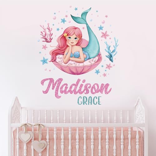 Vinilo Decorativo Personalizado Cola de Sirena para Niñas miniatura 5