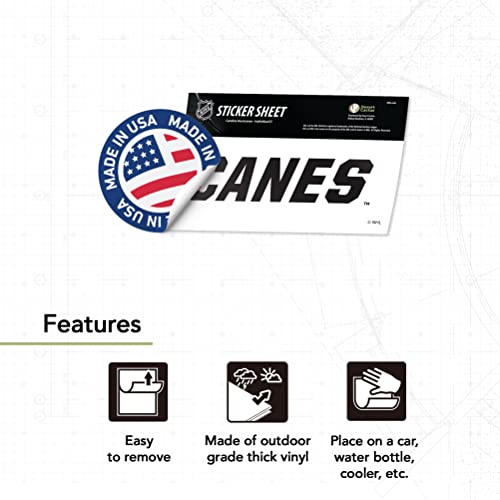 Calcomanía NHL Carolina Hurricanes para botella de agua y coche 4