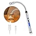 OSDUE Encendedor Electrico，Encendedor Recargable con Cable USB，Encendedor de Arco Eléctrico sin Llama ni Olor con Pantalla LED de batería，para Cocina, Barbacoa, Vela, Estufa de Gas（Plata）