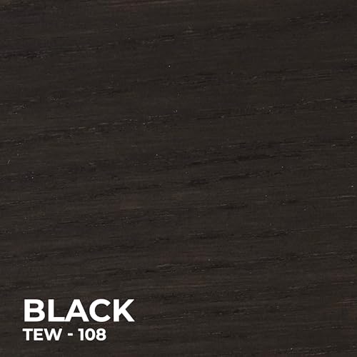 SamaN Interior Water Based Wood Stain - Natural Stain for Furniture, Moldings, Wood Paneling, Cabinets (Black TEW-108-32, 32 oz)