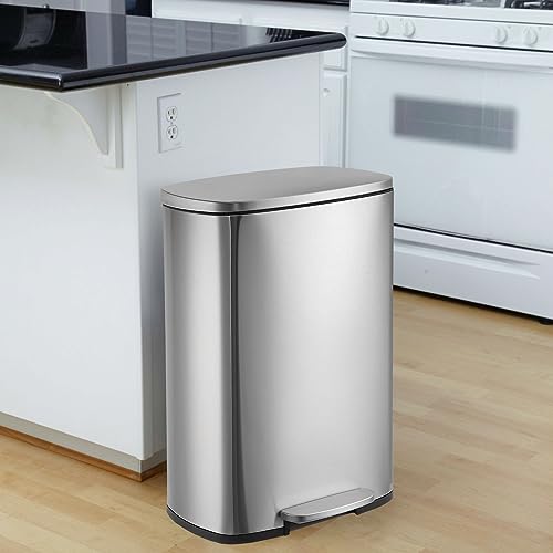 Caneca de basura para cocina IDEALHOUSE 50L acero inoxidable miniatura 2