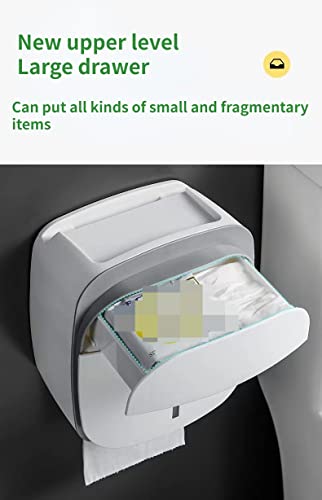 Adhesive Wall Mounted Waterproof Tissue Box ，Bathroom Waterproof Tissue Box,Toilet Paper Holder , Bathroom Smartphone Holder Shelf，Tissue Holder For Roll Toilet Paper Or Draw Paper #TOP2